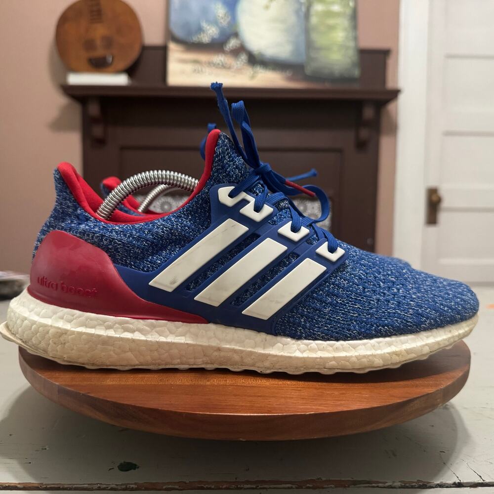 Adidas Ultraboost 4.0 Mens Size 10 Red White Blue Sneaker Shoes EE3704